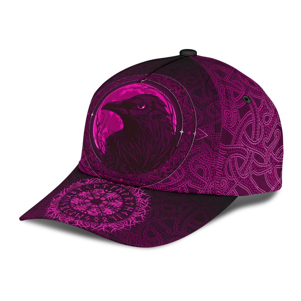 Viking Classic Cap Ethnic Odin Raven Pink