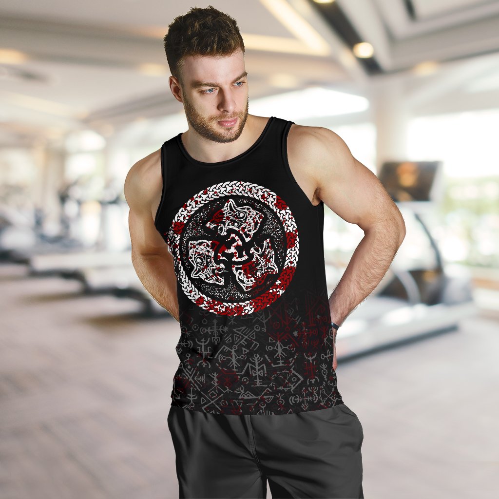 Viking Men's Tank Top Fierce Blood Wolf Symbol Of A Viking Nordic