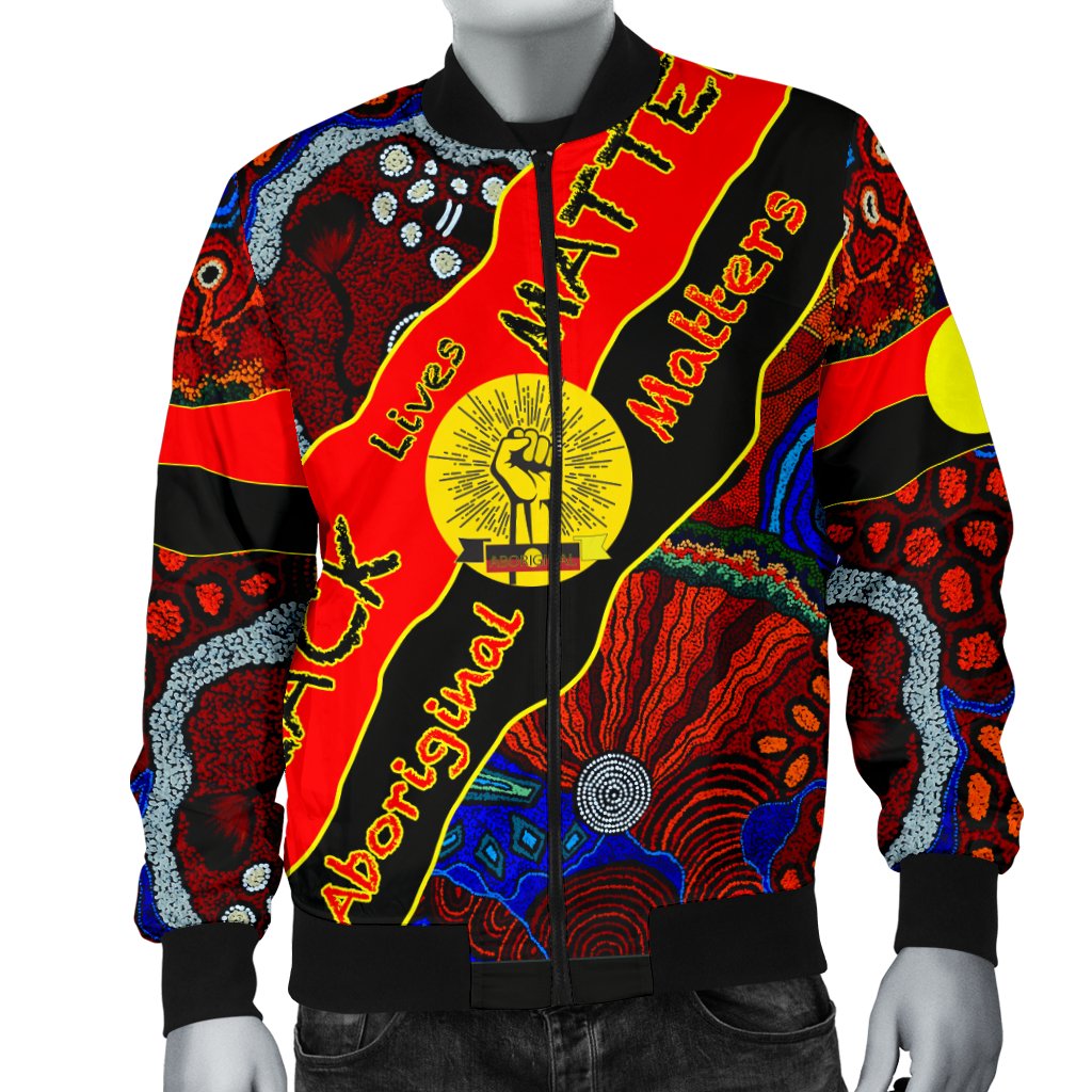 Bomber Jacket - Black Lives Matter & Aboriginal Pattern