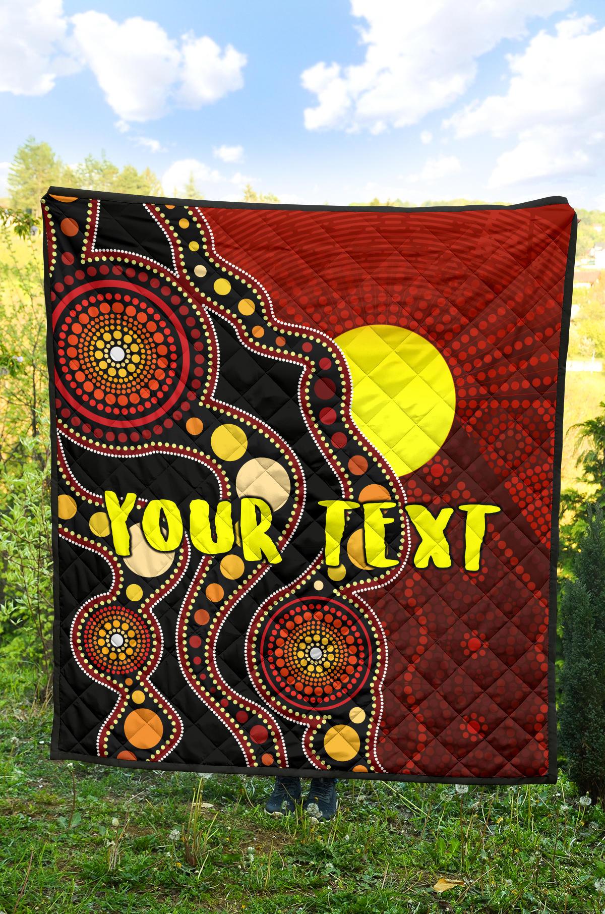 (Custom) Premium Quilt Australia Aboriginal Lives Matter Flag