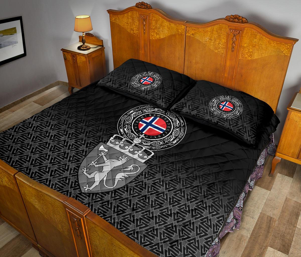 Viking Quilt Bedding Set Norway Coat Of Arms