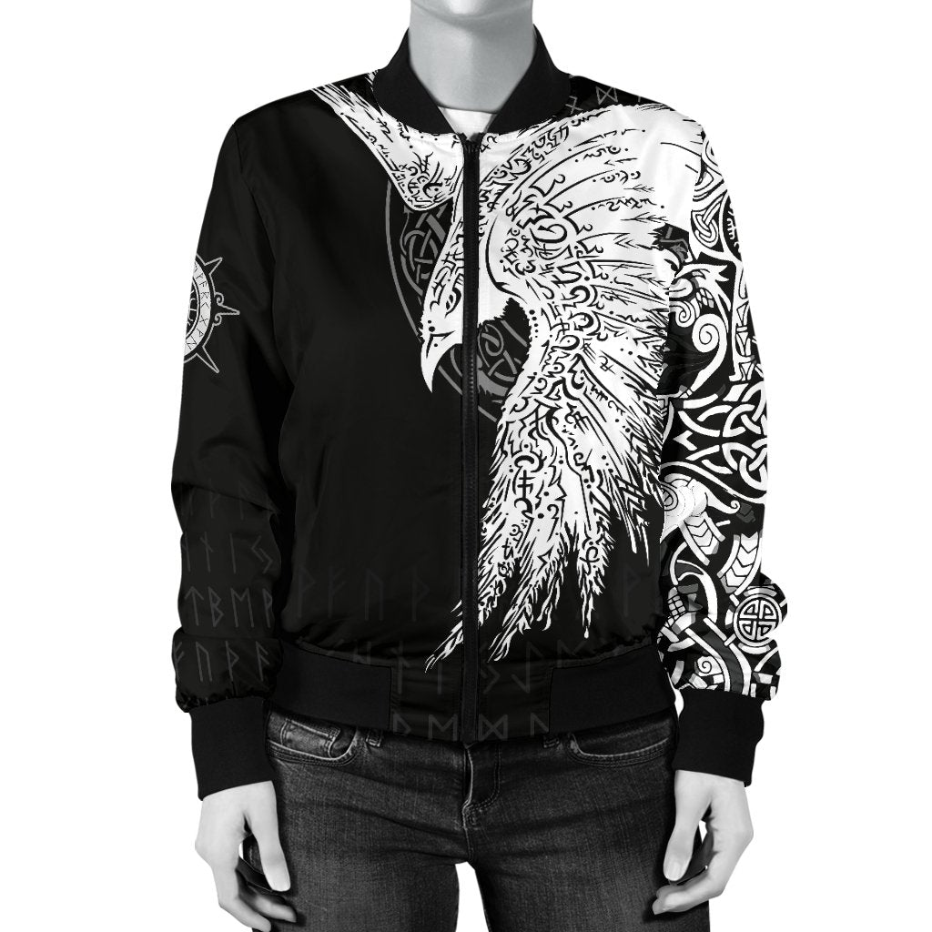 Custom Viking Bomber Jacket Mystical Raven Tattoo Special Style Ver01