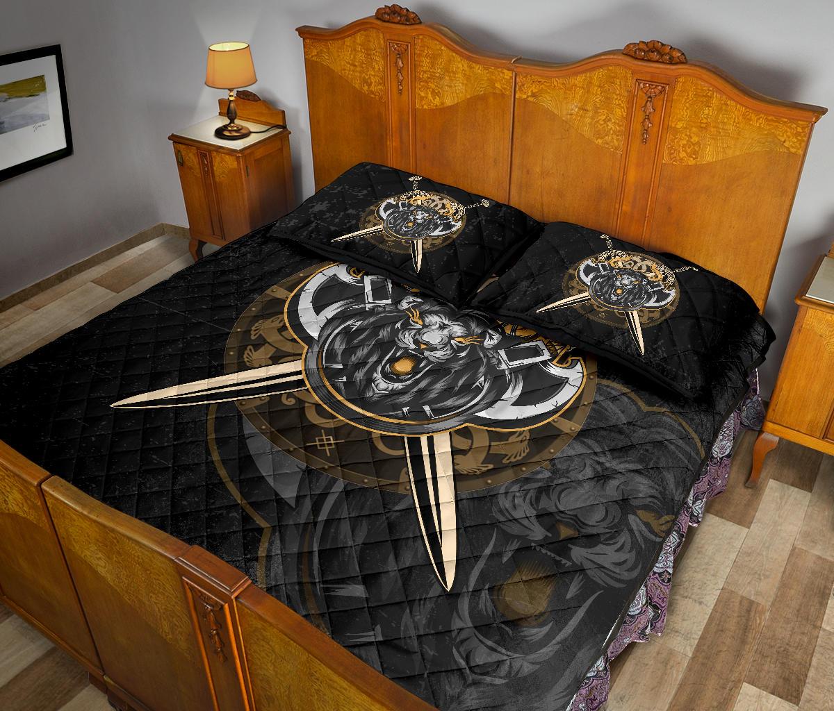 Viking Quilt Bedding Set Lion