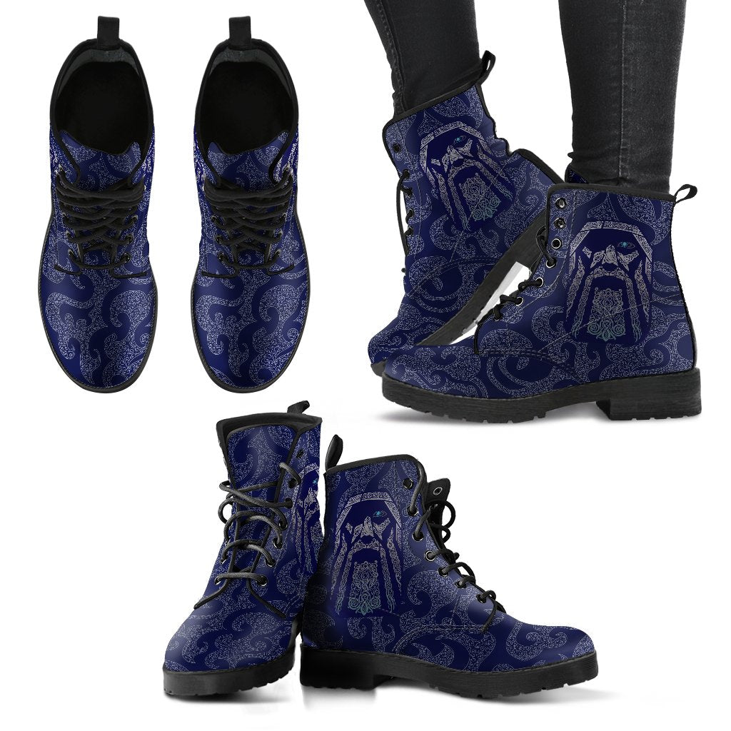 Viking Leather Boots Odin God Tattoo