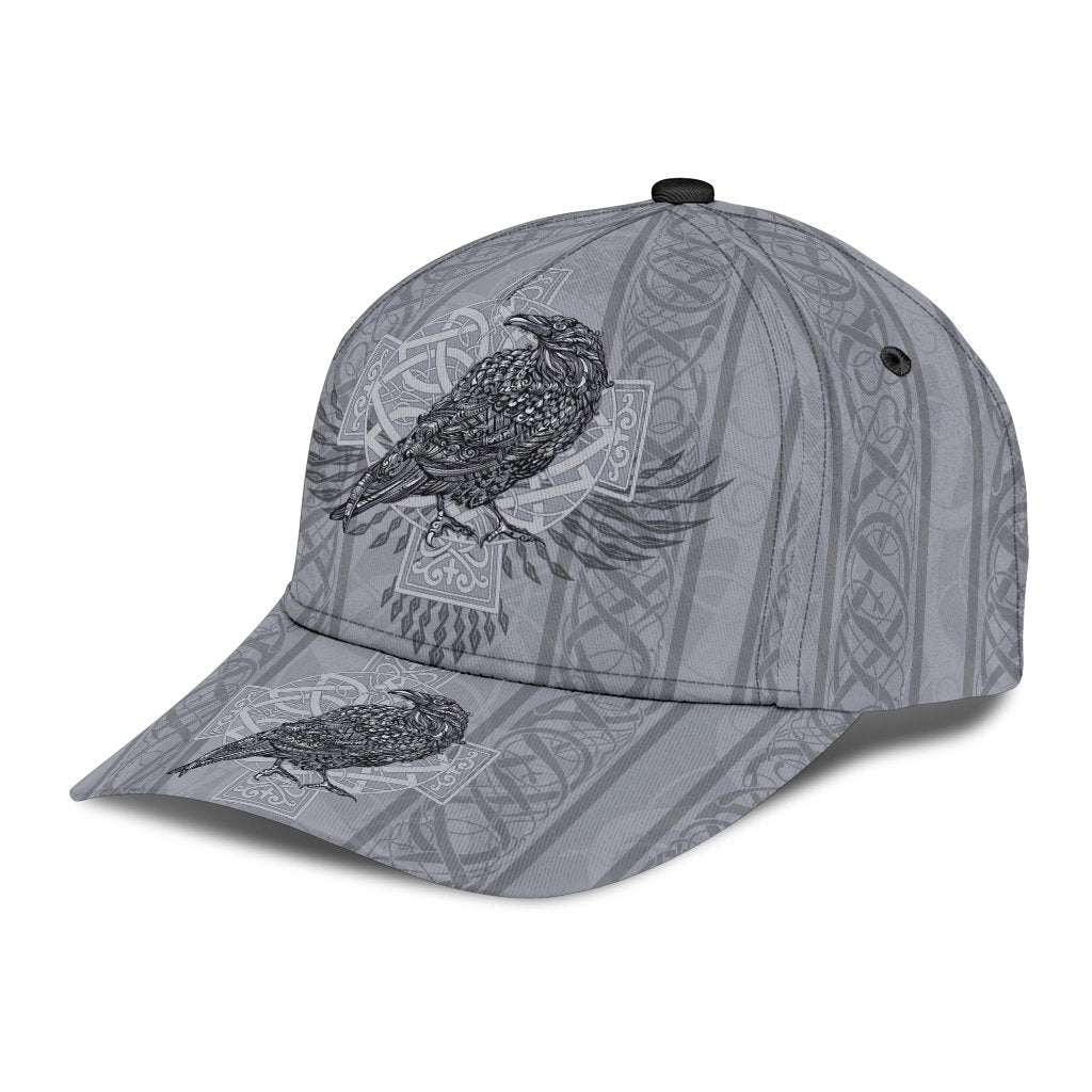 Viking Classic Cap Odin's Celtic Raven Scandinavian Tattoo