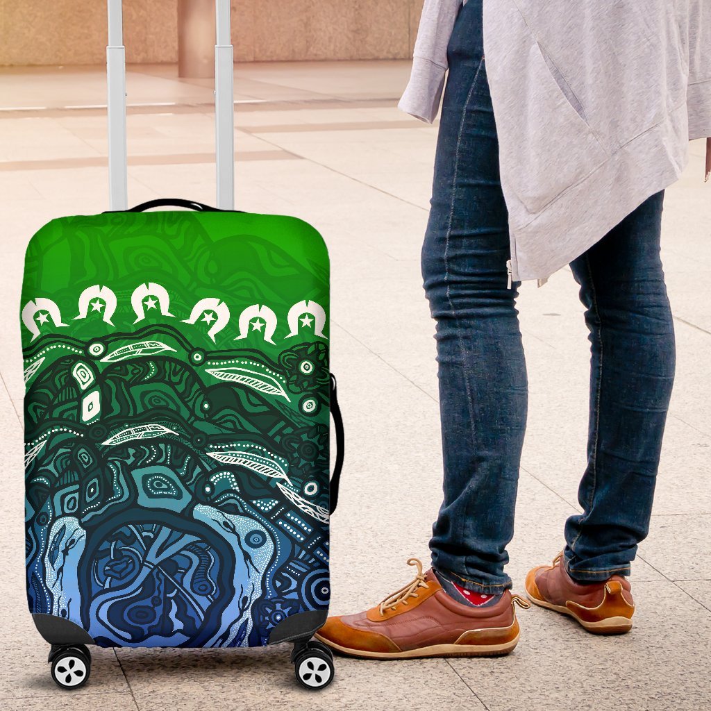 Torres Strait Islands Luggage Cover - Blue