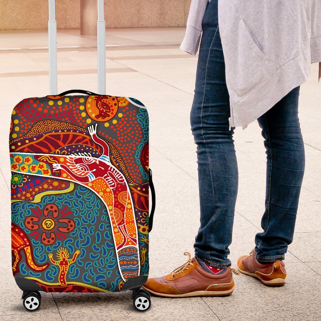 Aboriginal Luggage Covers - Indigenous Boomerang