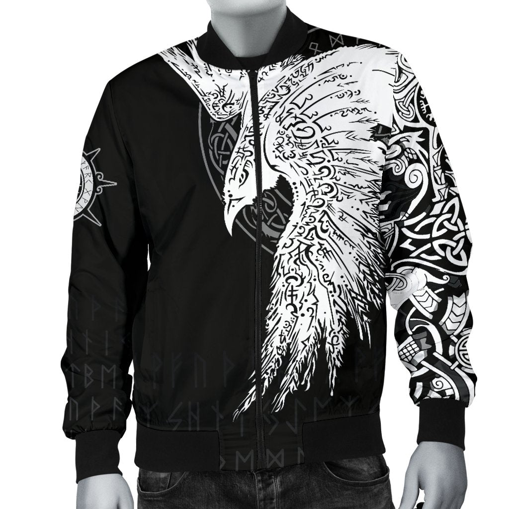 Custom Viking Bomber Jacket Mystical Raven Tattoo Special Style Ver02