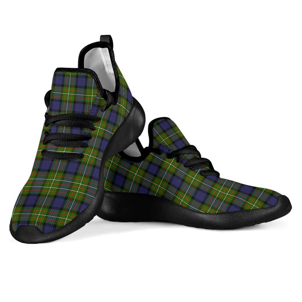 Fergusson Modern Tartan Plaid Mesh Knit Sneakers