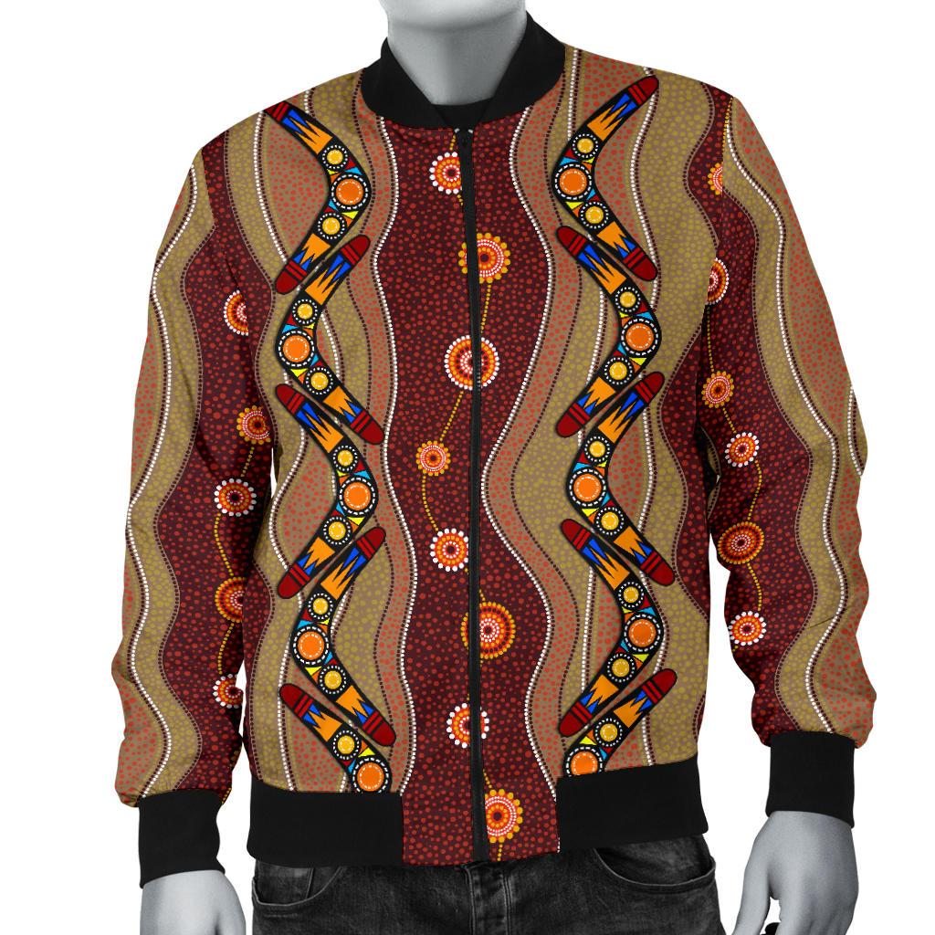 Bomber Jacket - Aboriginal Jacket Boomerang Patterns