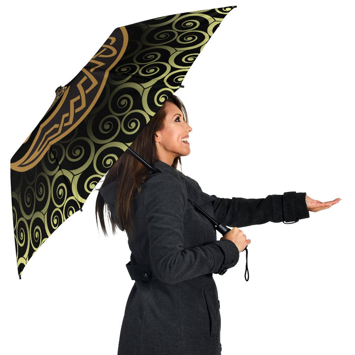 Viking Umbrellas Owl Celtic On Triskels Background