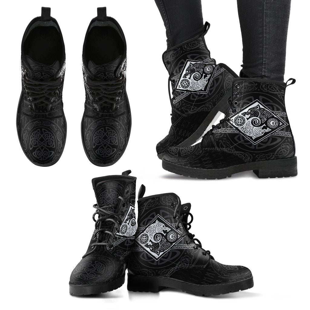 Viking Leather Boots The Wolves Skoll And Hati