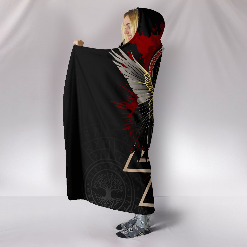 Viking Hooded Blanket Raven of Odin Special Version 