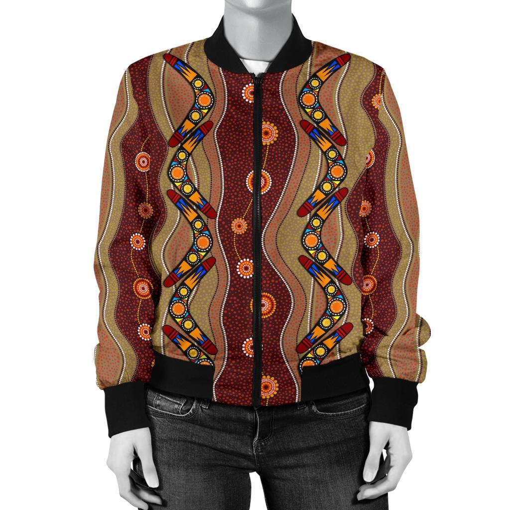 Bomber Jacket - Aboriginal Jacket Boomerang Patterns