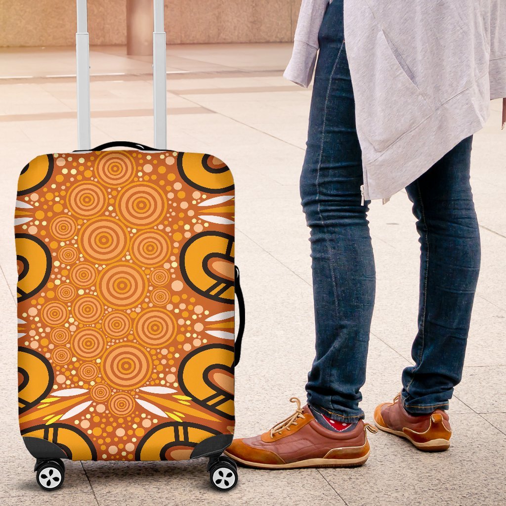 Aboriginal Luggage Covers - Indigenous Art Patterns Ver03