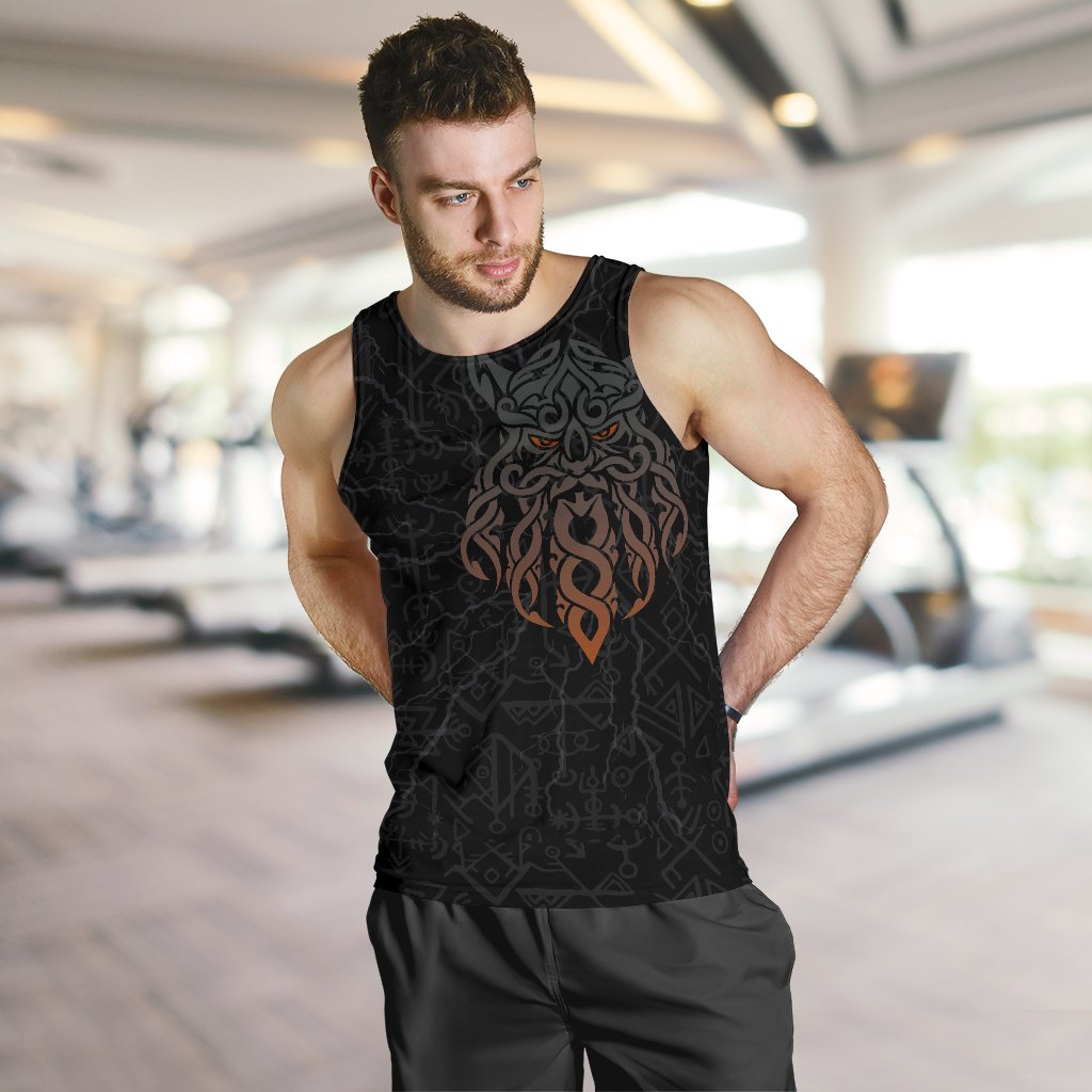 Viking Men's Tank Top Odin God Furthark Tattoo Special