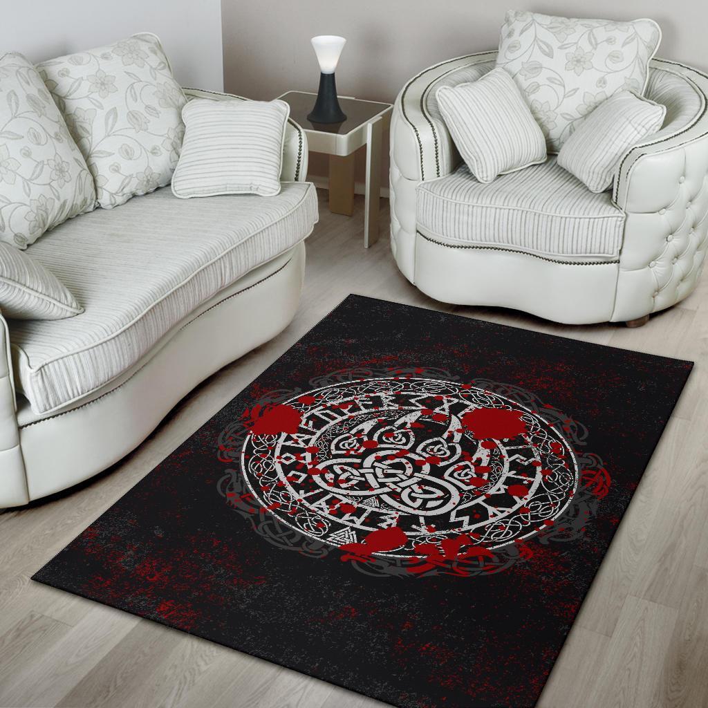 Viking Area Rug Viking Bear Claws Blood Tattoo