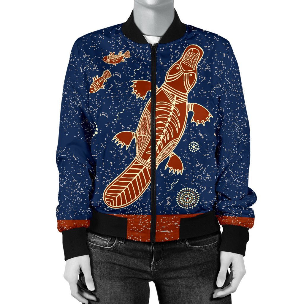 Bomber Jacket - Platypus Jacket Aboriginal Patterns