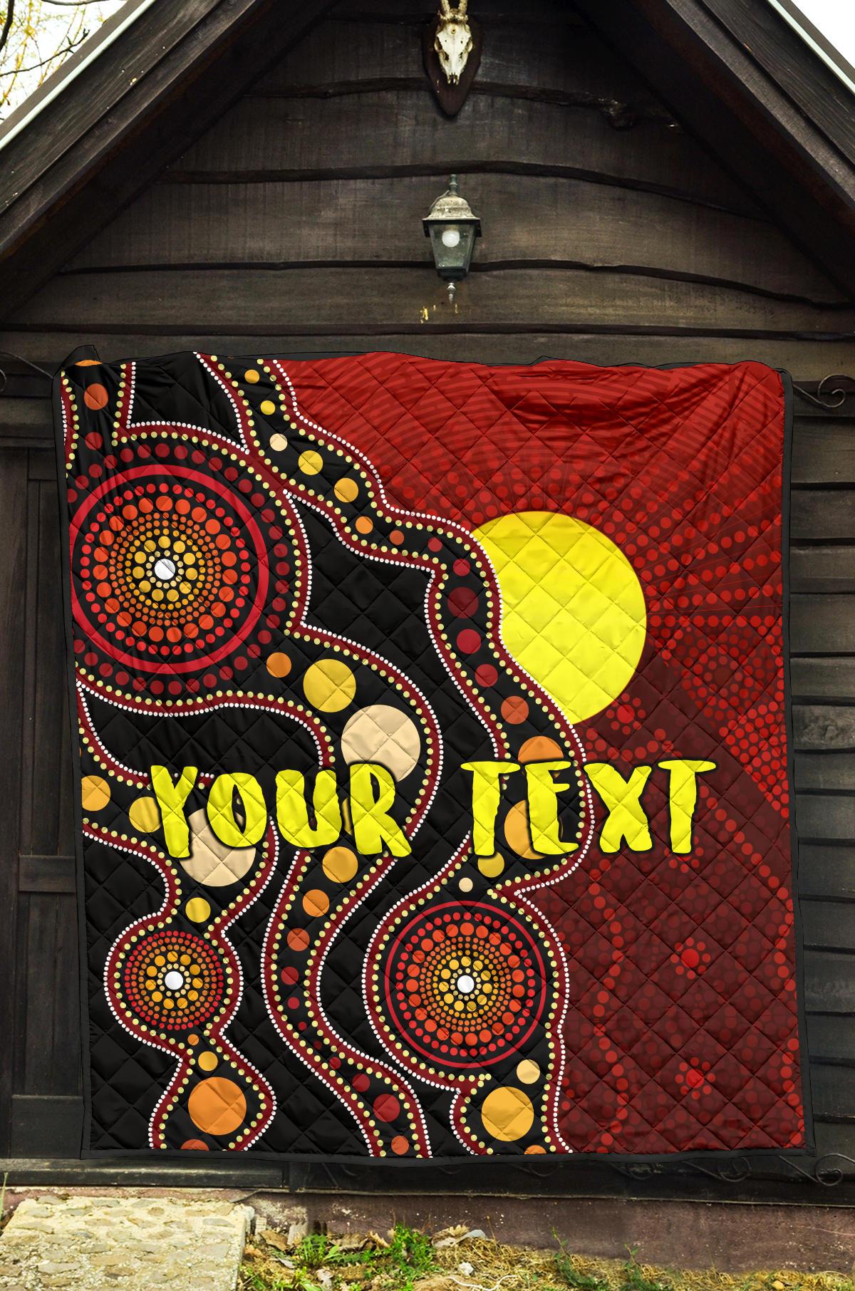 (Custom) Premium Quilt Australia Aboriginal Lives Matter Flag