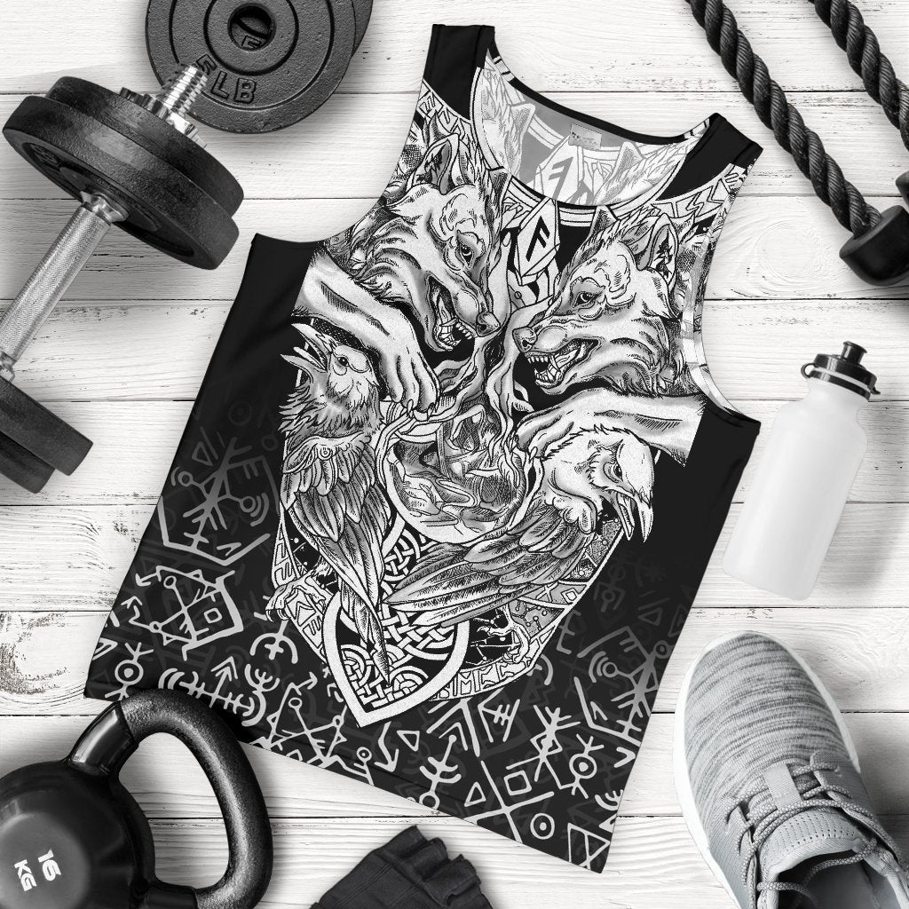 Viking Men's Tank Top Wolf And Raven Special