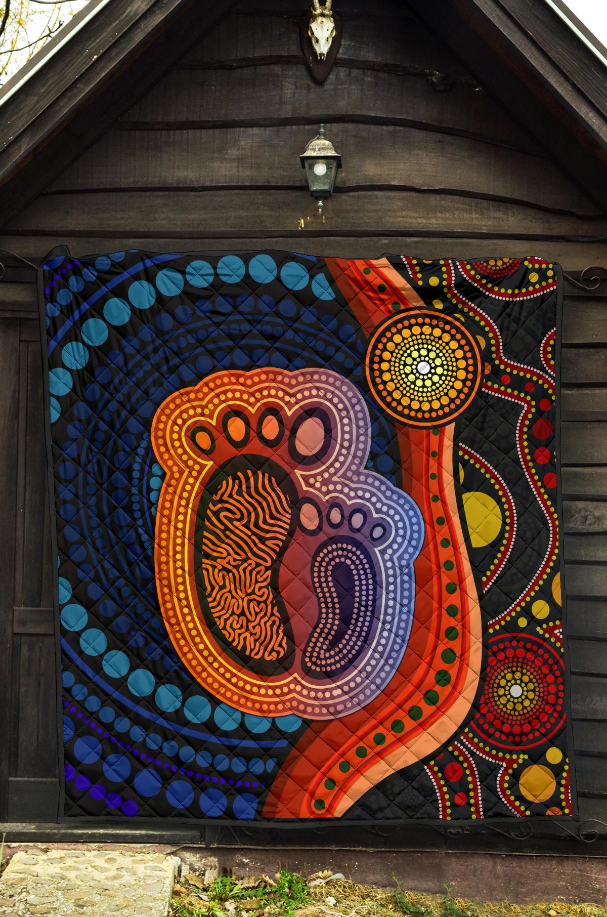 Australia Premium Quilt - Aboriginal Mother And Son Foot