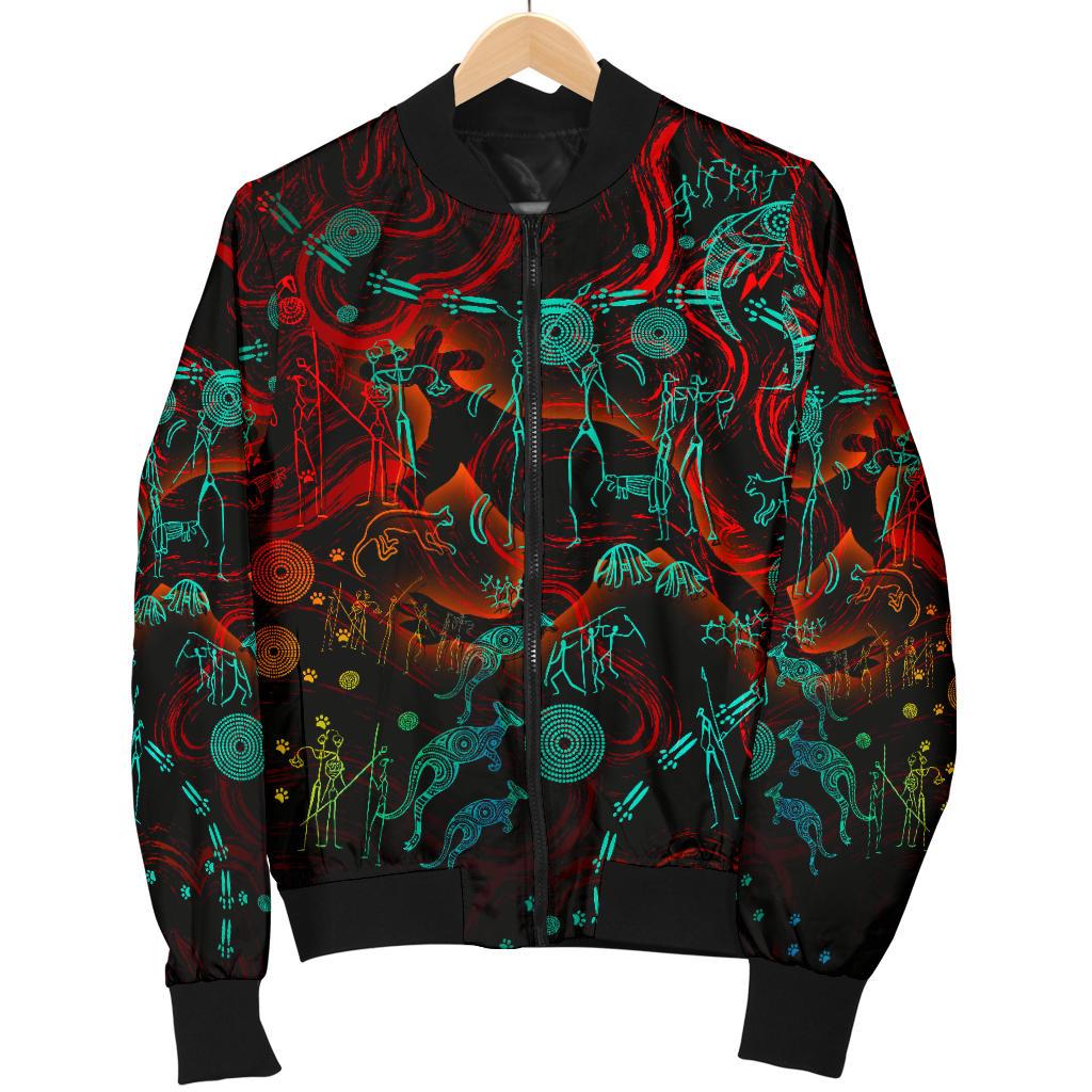 Men Bomber Jacket, Kangaroo Adults Indigenous Art