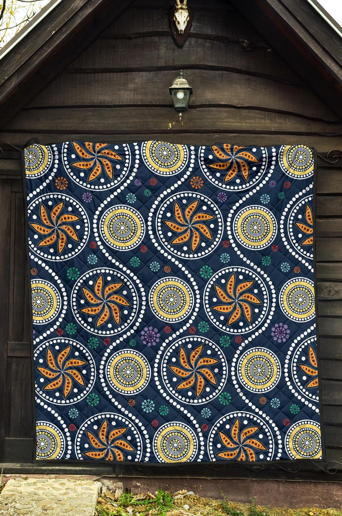 Aboriginal Premium Quilt - Indigenous Patterns Ver06