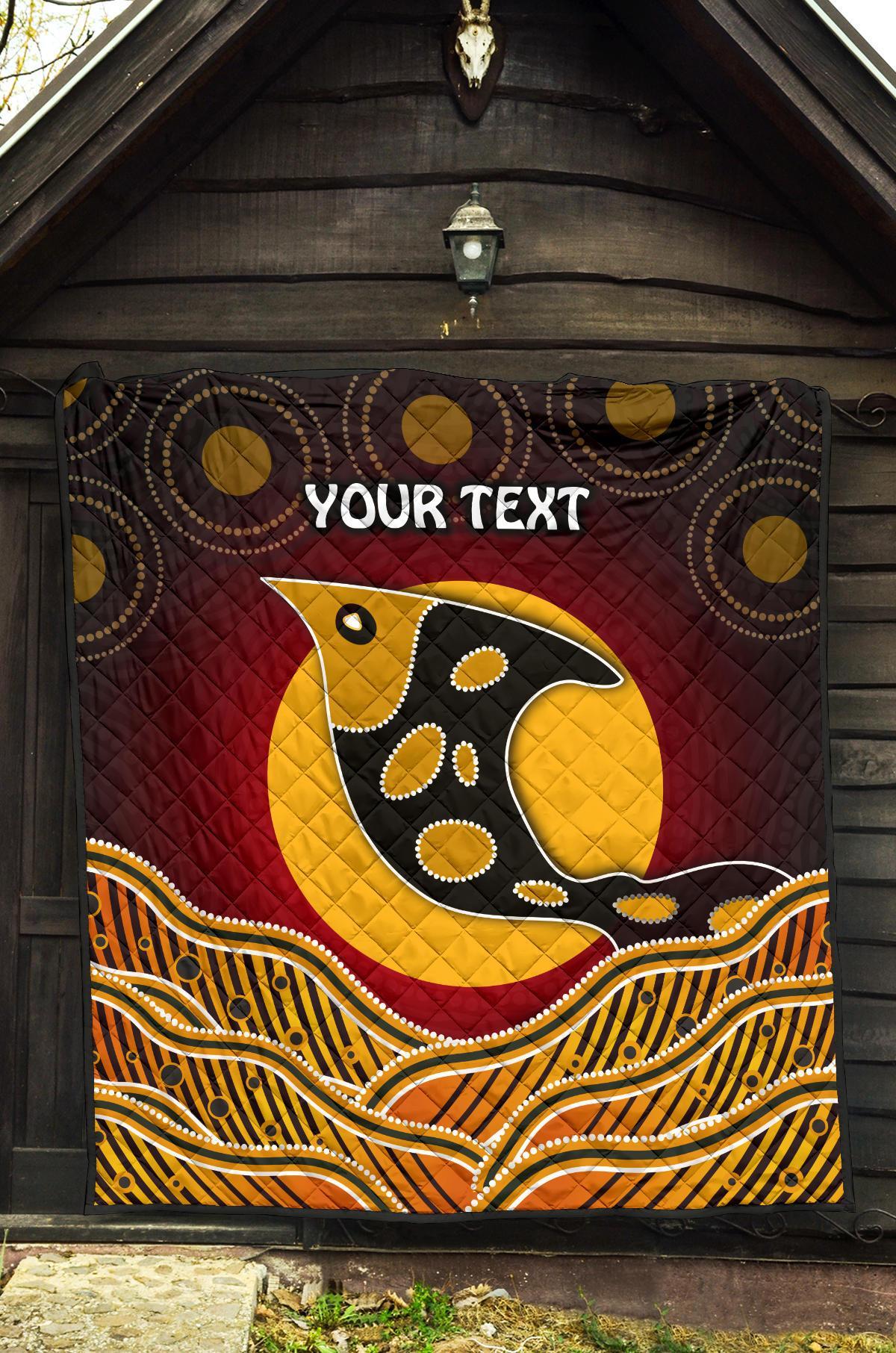 Personalised Premium Quilt - Aboriginal Dot Patterns Fish