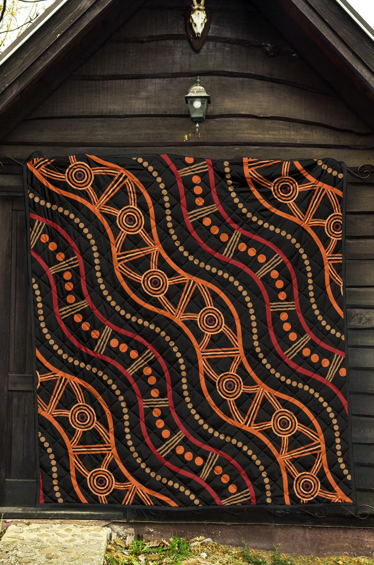 Aboriginal Premium Quilt - Indigenous Patterns Ver05