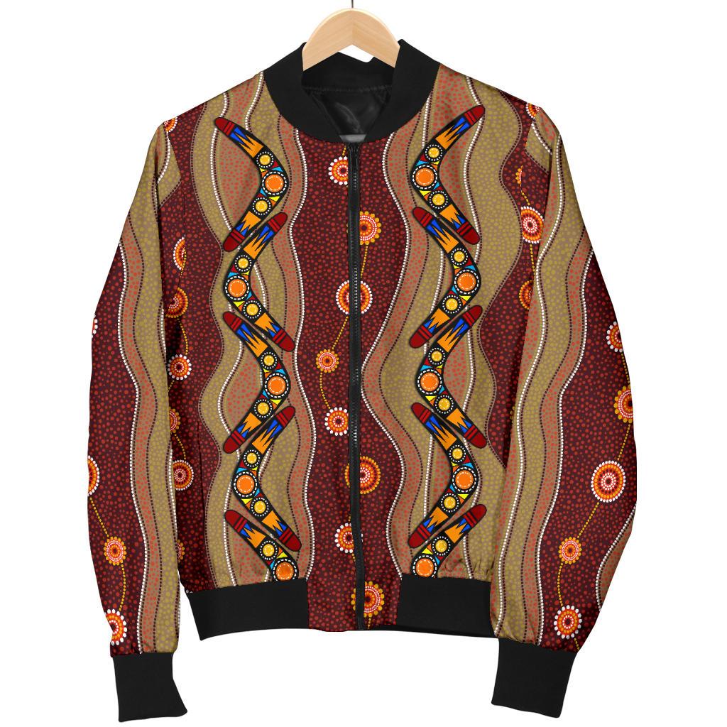 Bomber Jacket - Aboriginal Jacket Boomerang Patterns