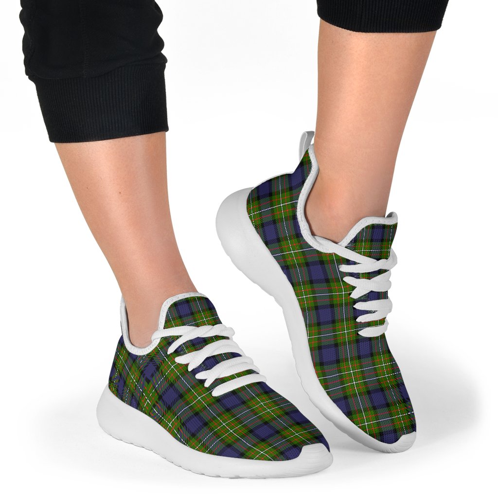 Fergusson Modern Tartan Plaid Mesh Knit Sneakers