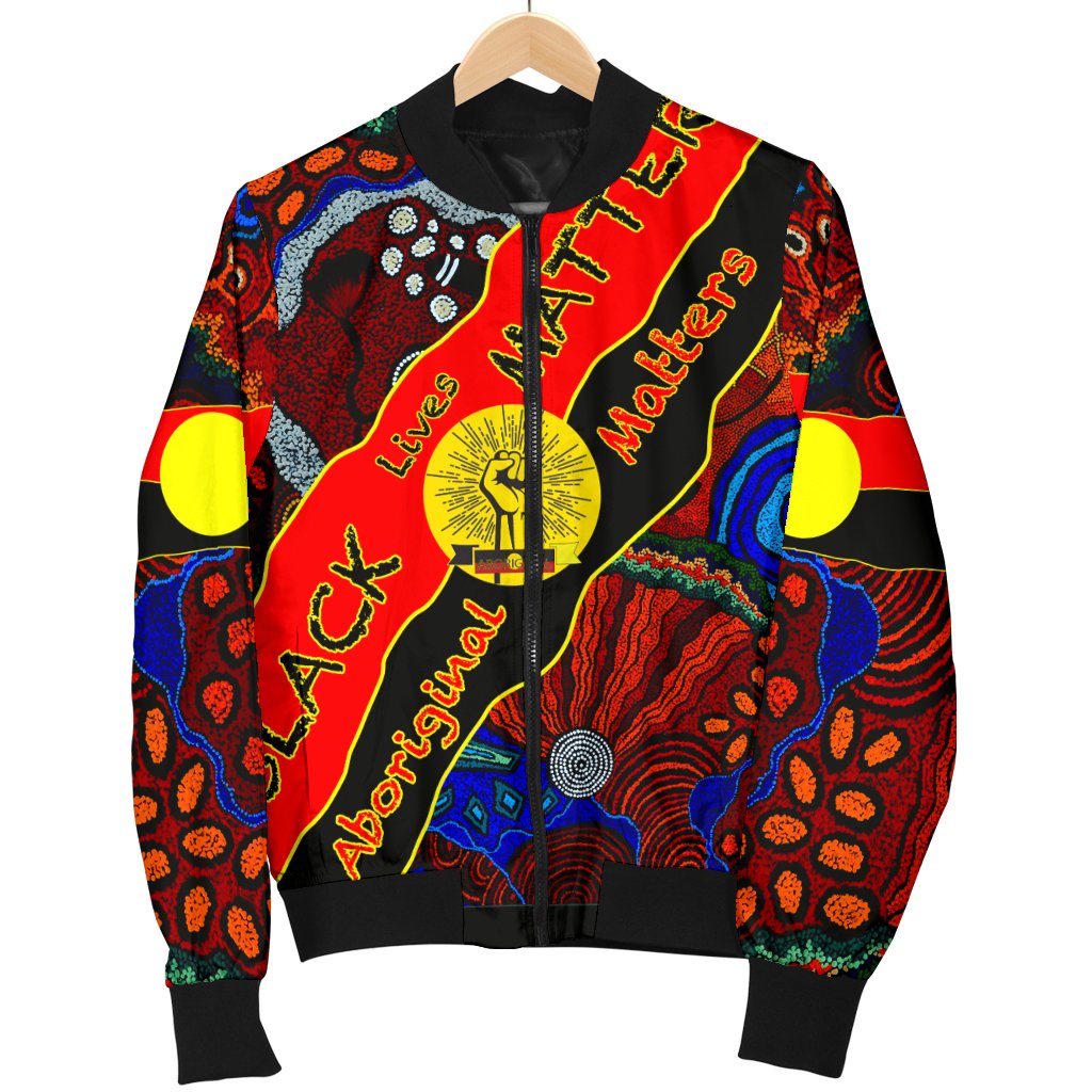 Bomber Jacket - Black Lives Matter & Aboriginal Pattern