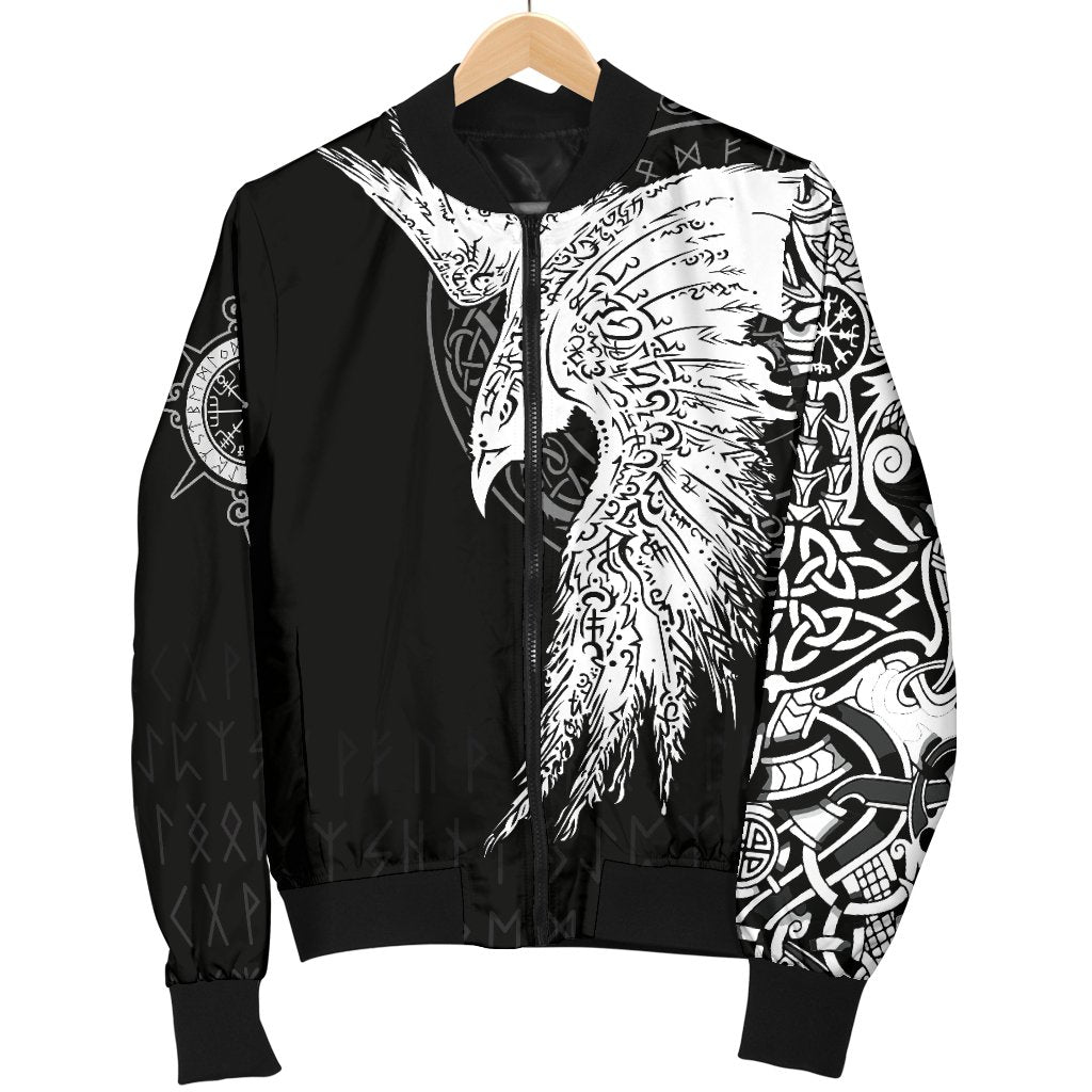 Custom Viking Bomber Jacket Mystical Raven Tattoo Special Style Ver01