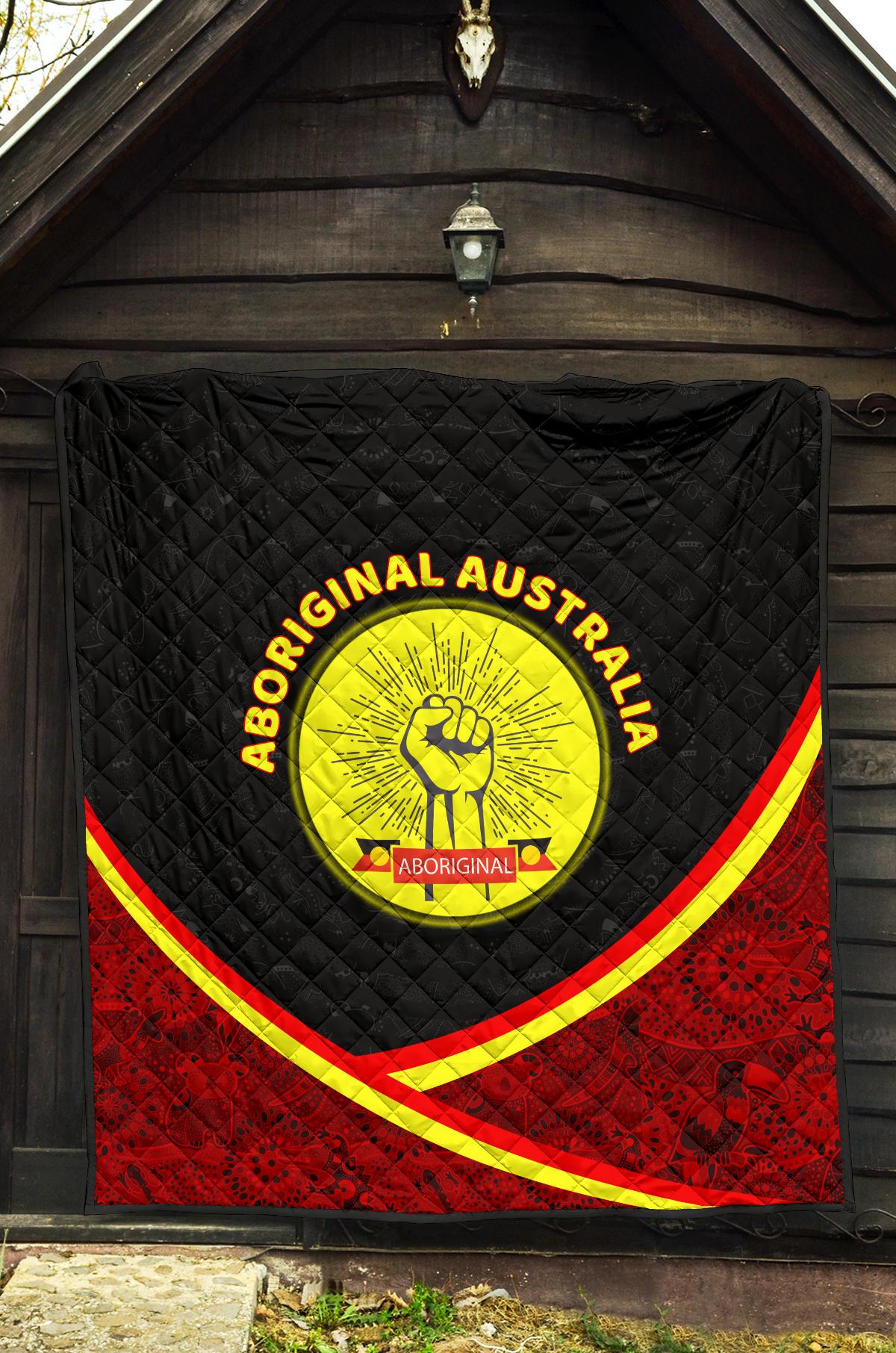 Quilts - Aboriginal Flag And Animals Pattern