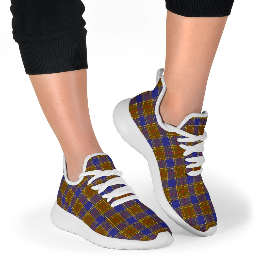 Balfour Modern Tartan Plaid Mesh Knit Sneakers