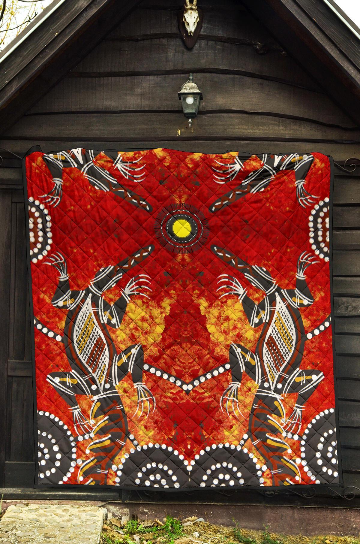 Quilts - Aboriginal Crocodile And Kangaroo