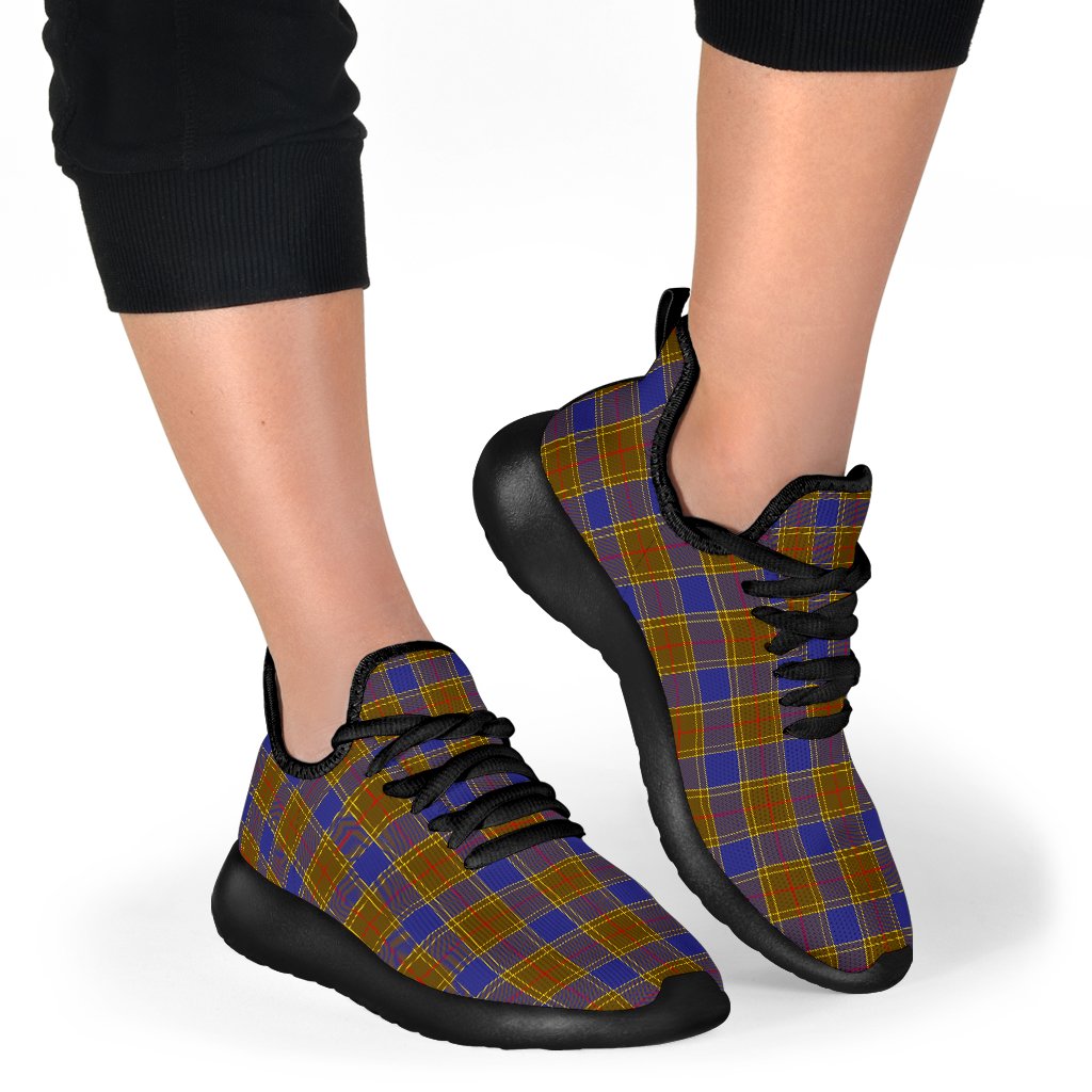 Balfour Modern Tartan Plaid Mesh Knit Sneakers