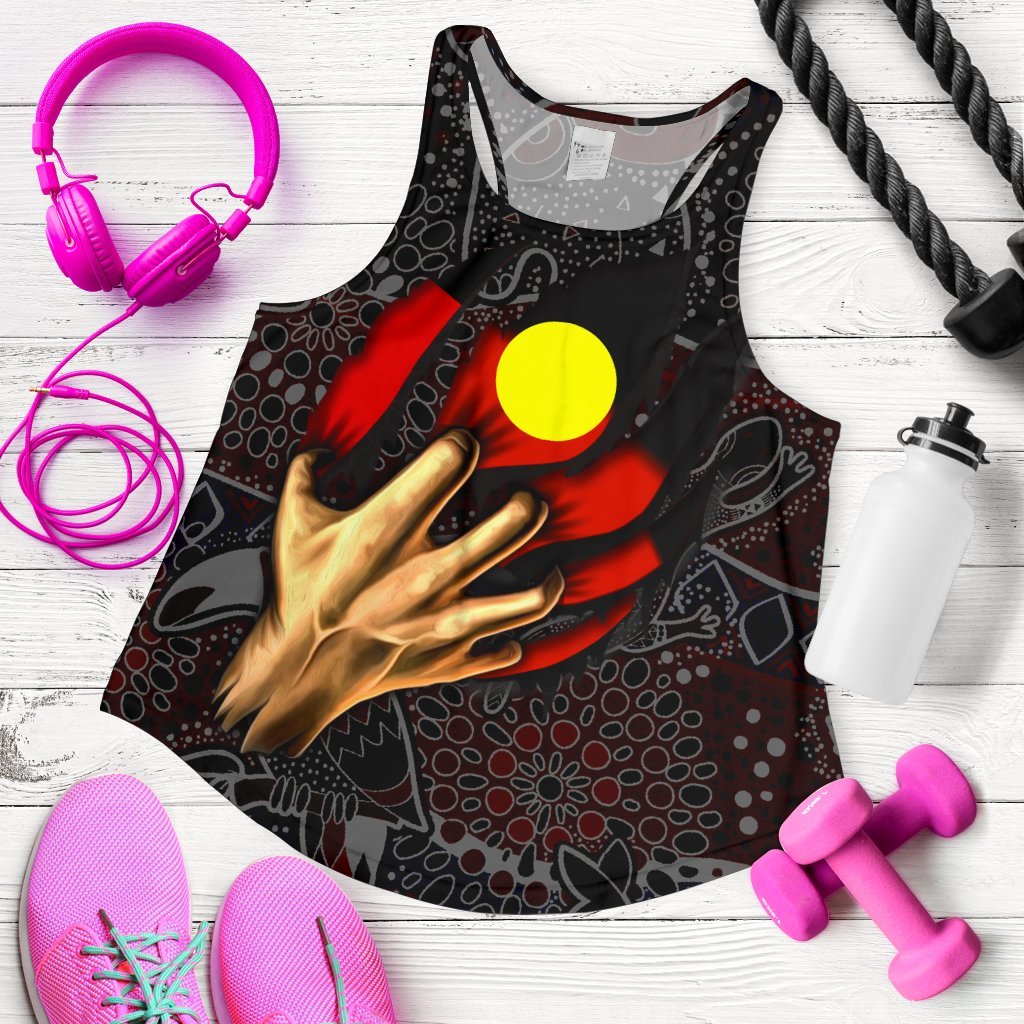 Aboriginal Women's Racerback Tank - Aboriginal Blood In Me