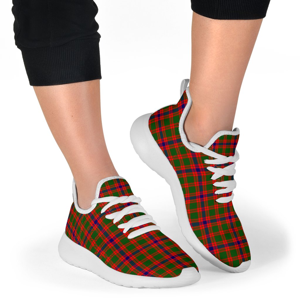 Skene Modern Tartan Plaid Mesh Knit Sneakers