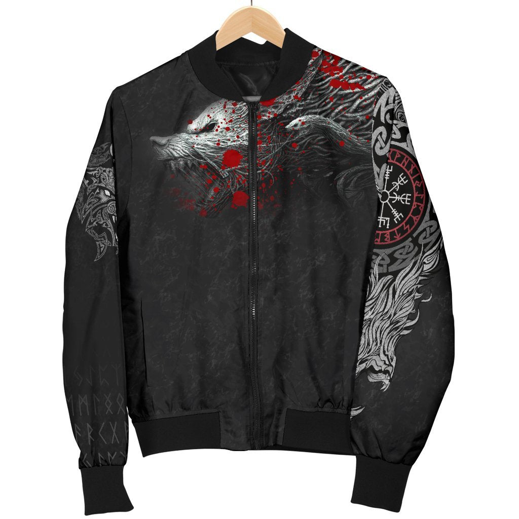 Viking Bomber Jacket Fenrir Blood Style Ver01