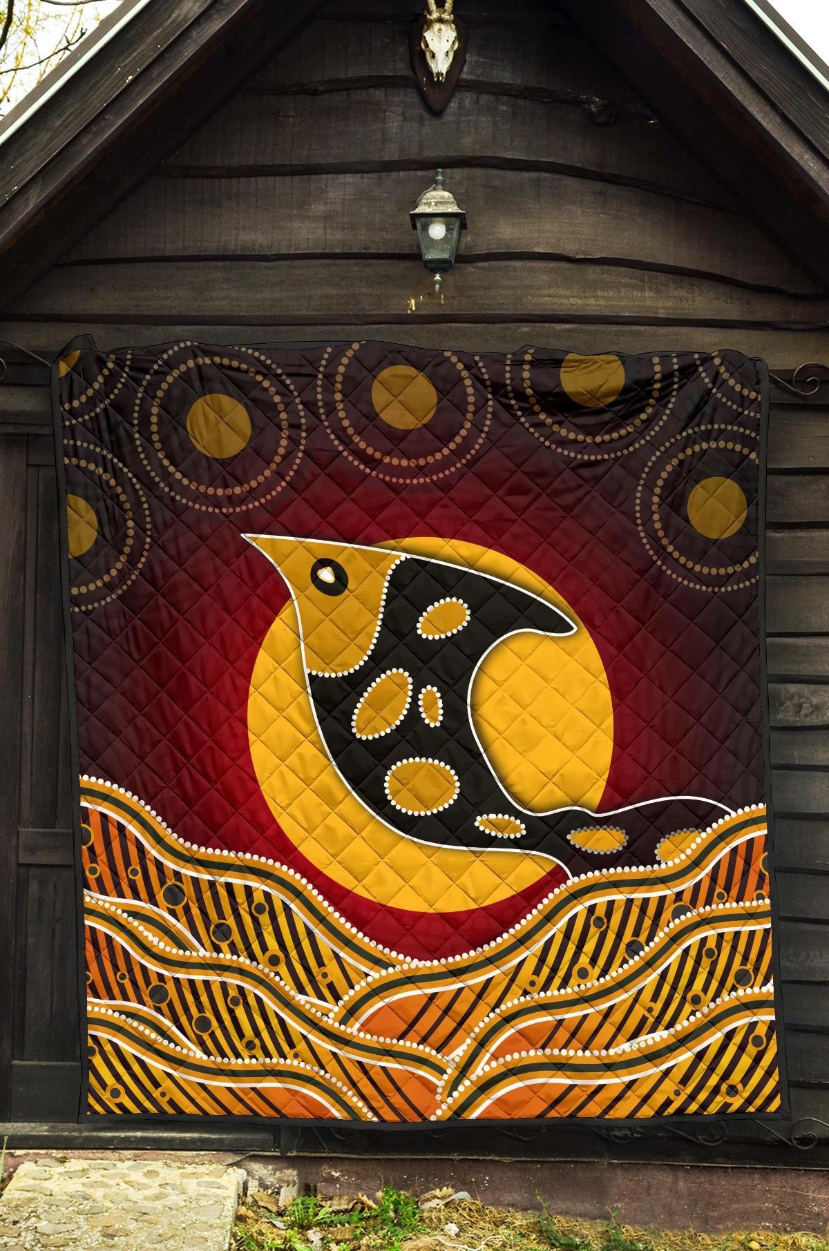 Premium Quilt - Aboriginal Dot Patterns Fish