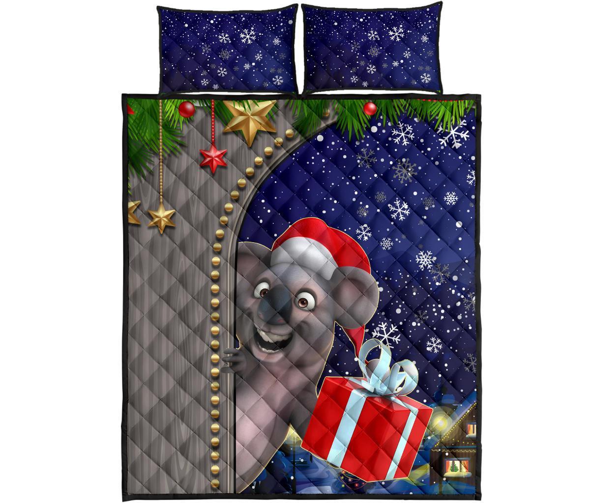 Christmas Quilt Bed Set - Fun Koala Christmas-