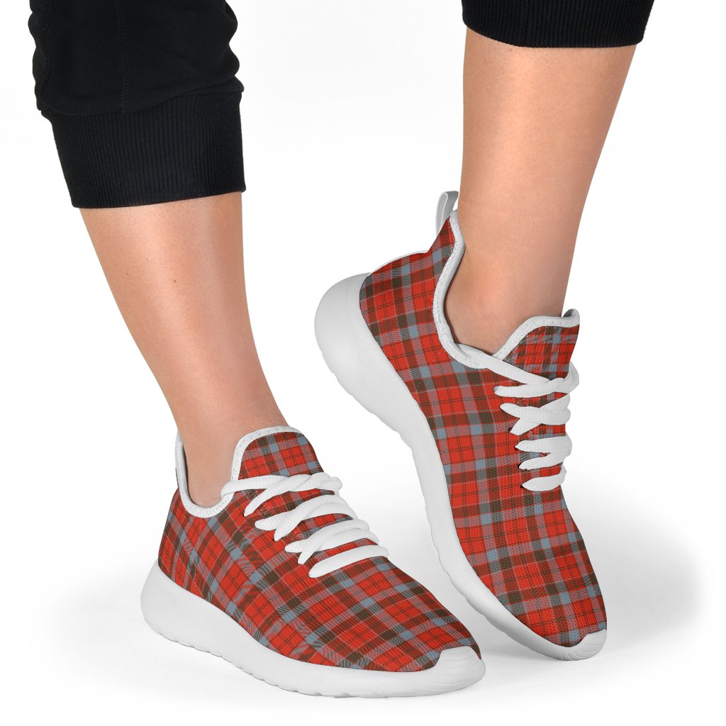 Robertson Weathered Tartan Plaid Mesh Knit Sneakers