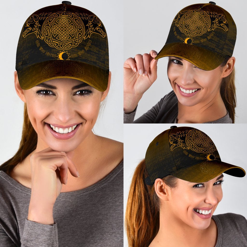 Viking Classic Cap Skoll And Hati Gold