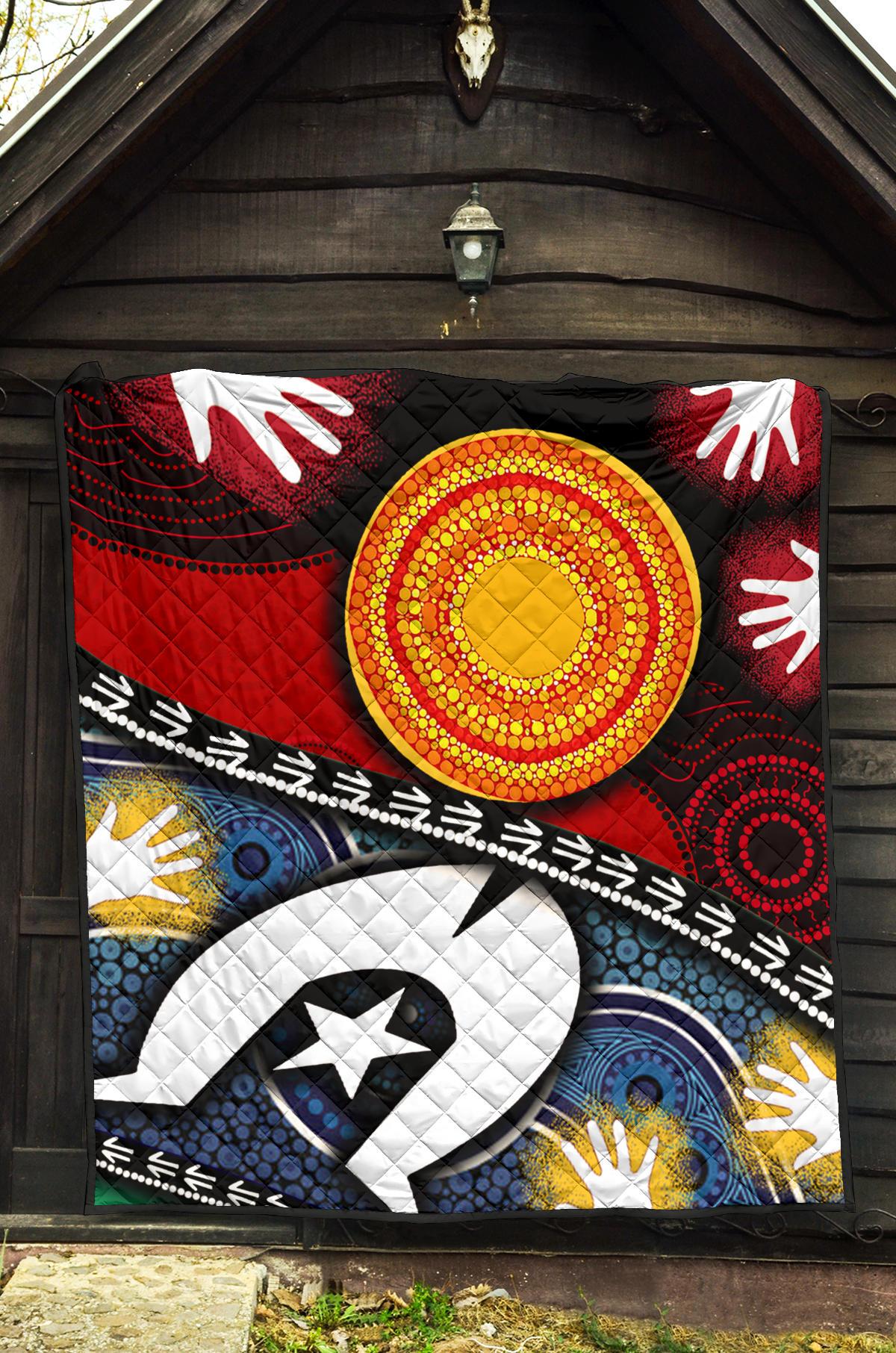 Premium Quilt - Australian NAIDOC Aboriginal and Torres Strait Islands Flags