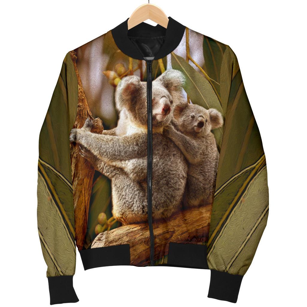 Women Bomber Jacket - Australian Koala Jacket 3D Koala