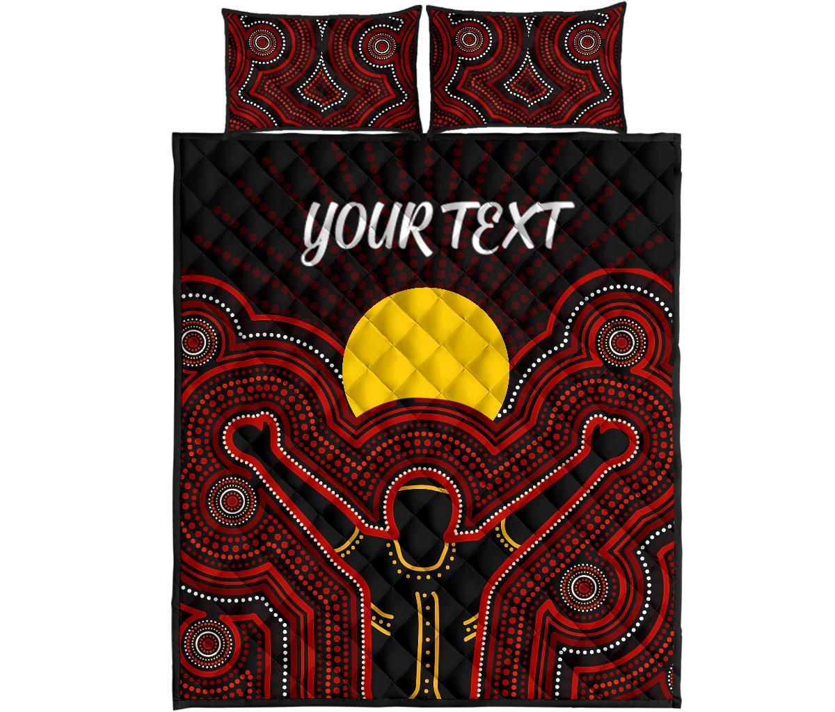 Aboriginal Personalised Quilt Bed Set - The Sun Always Shines