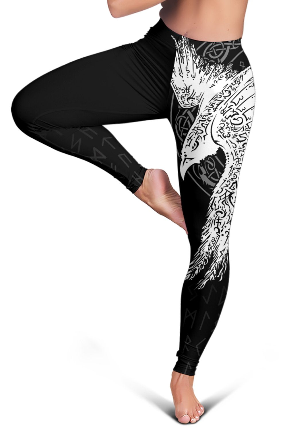 Custom Viking Legging Mystical Raven Tattoo Special