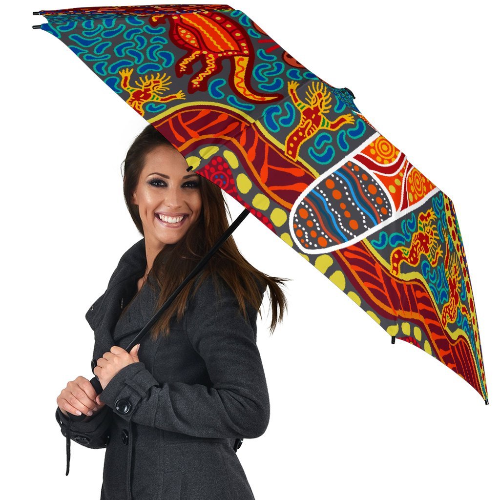 Aboriginal Umbrellas - Indigenous Boomerang