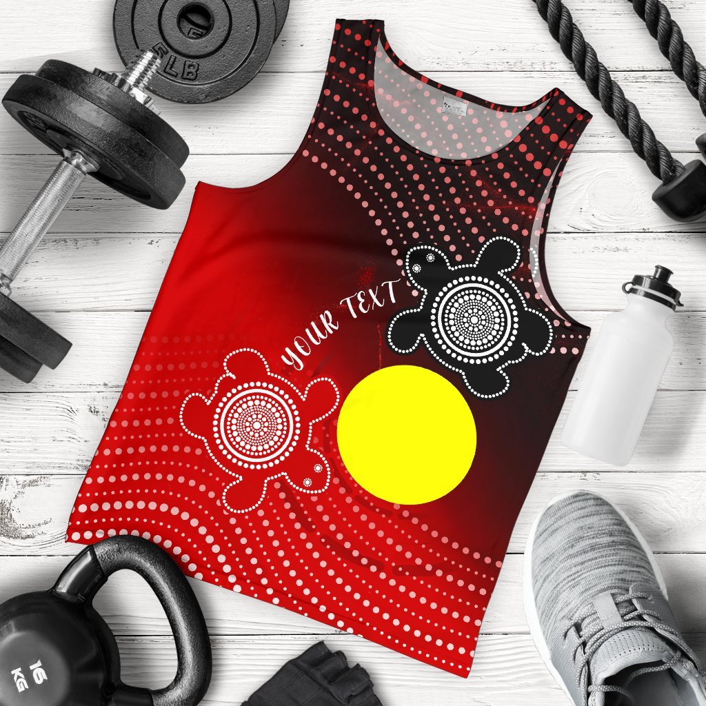 (Custom) Aboriginal Men's Tank Top - Indigenous Circle Dot Painting Style -